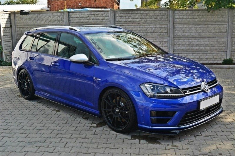 Maxton Seitenschweller Ansatz für V.1 für VW Golf 7 R / R-Line schwarz Hochglanz VW-GO-7-R-SD1-G
