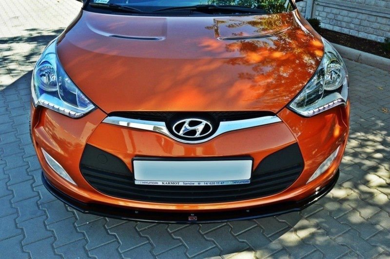 Maxton Front Ansatz für Hyundai Veloster schwarz Hochglanz HY-VE-FD1-G