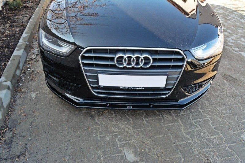 Maxton Front Diffuser V.1 Audi A4 B8 FL schwarz Hochglanz AU-A4-B8F-FD1-G