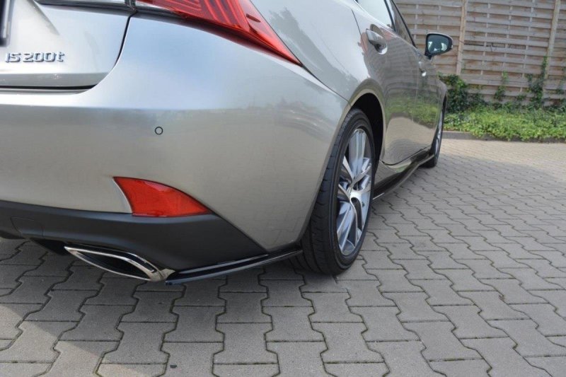 Preview: Maxton Heck Ansatz Flaps Diffusor für Lexus IS Mk3 Facelift T schwarz Hochglanz LE-IS-3F-T-RSD1-G