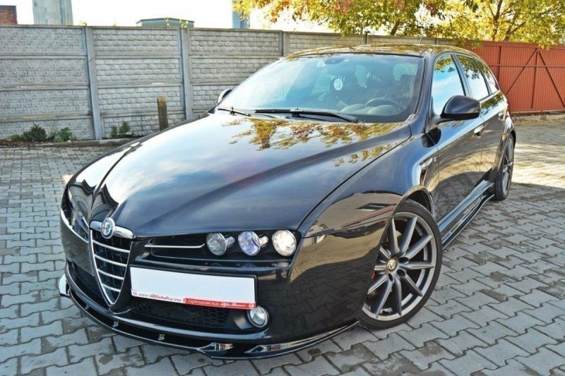 Maxton Front Ansatz für v.1 ALFA ROMEO 159 schwarz Hochglanz AL-159-FD1-G