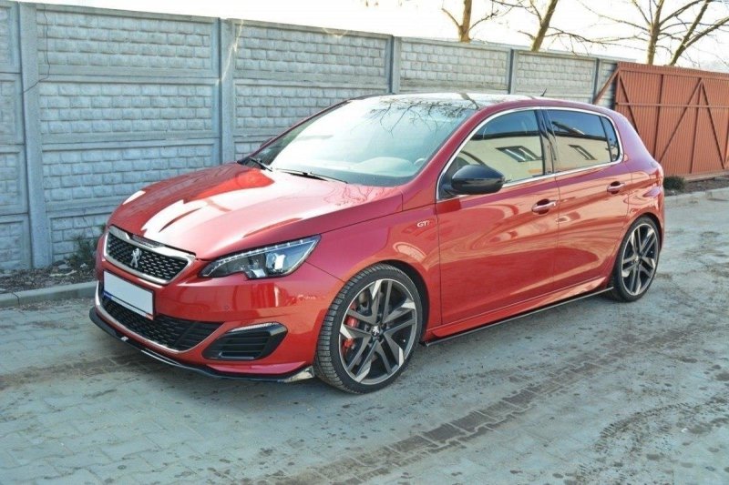 Maxton Seitenschweller Ansatz für PEUGEOT 308 II GTI schwarz Hochglanz PE-308-GTI-SD1-G