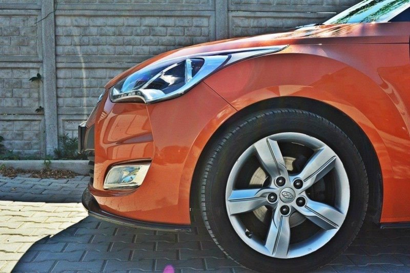 Maxton Front Ansatz für Hyundai Veloster schwarz Hochglanz HY-VE-FD1-G
