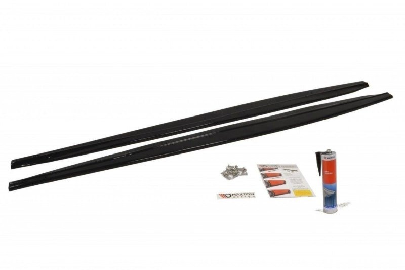 Maxton Seitenschweller Ansatz für VW SCIROCCO R schwarz Hochglanz VW-SC-3-R-SD1-G