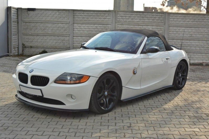 Maxton Seitenschweller Ansatz für BMW Z4 E85 / E86 vor Facelift schwarz Hochglanz BM-Z4-85-SD1-G