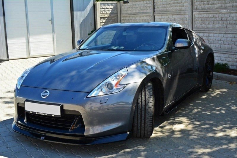 Maxton Front Ansatz für Nissan 370Z schwarz Hochglanz NI-370-FD1-G
