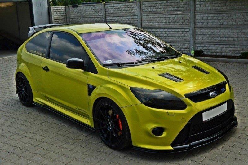 Maxton Front Ansatz V.2 für Ford Focus RS Mk2 schwarz Hochglanz FO-FO-2-RS-FD2-G