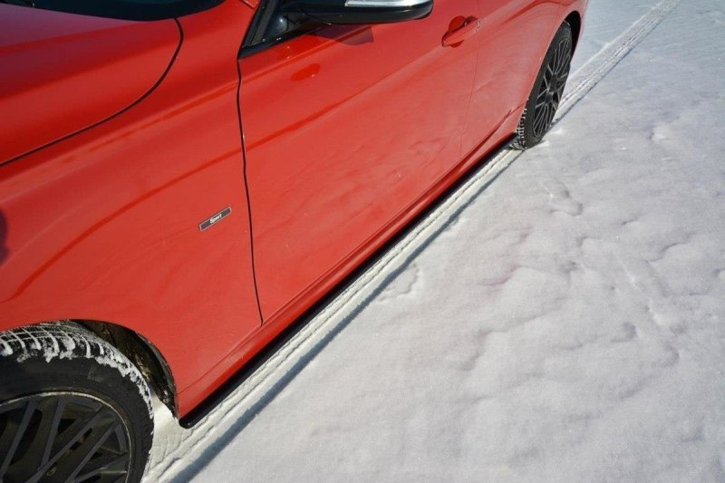 Maxton Seitenschweller Ansatz für BMW 3er F30 schwarz Hochglanz BM-3-F30-SD1-G