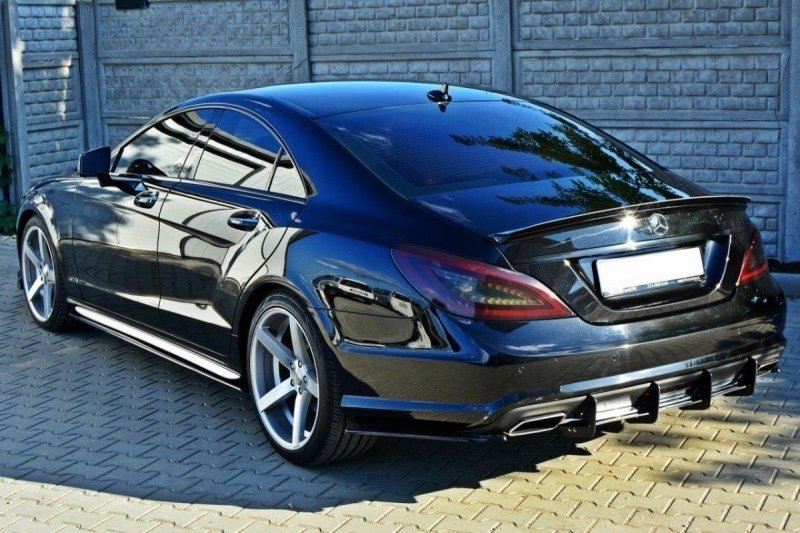 Maxton Diffusor Heck Ansatz für Heckschürze für MERCEDES CLS C218 AMG LINE ME-CLS-218-CNC-RS1