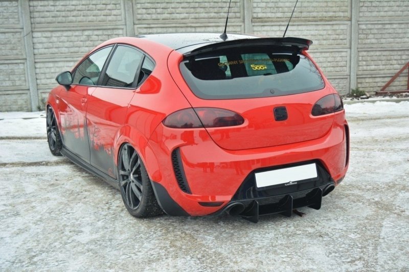 Maxton Diffusor Heck Ansatz für Heckschürze für SEAT LEON MK2 MS DESIGN SE-LE-2-MS-CNC-RS1