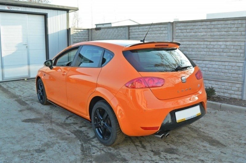 Maxton Seitenschweller Ansatz für SEAT LEON MK2 CUPRA / FR Facelift schwarz Hochglanz SE-LE-2F-FR-SD1-G