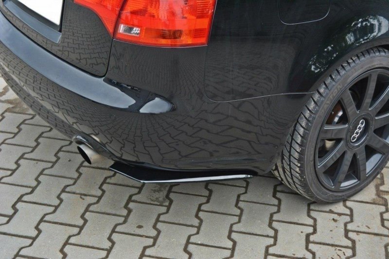 Maxton Heck Ansatz Flaps Diffusor für AUDI A4 B7 schwarz Hochglanz AU-A4-B7-RSD1-G