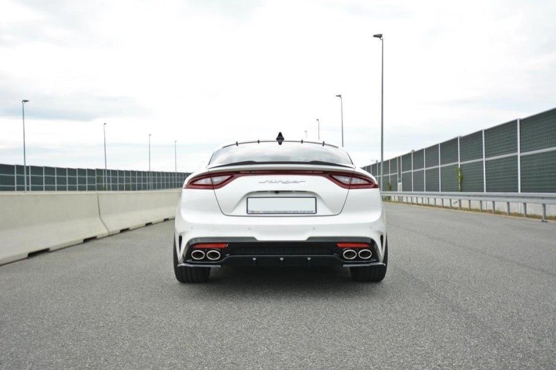 Maxton Heck Ansatz Flaps Diffusor für KIA STINGER GT schwarz Hochglanz KI-ST-1-GT-RSD1-G