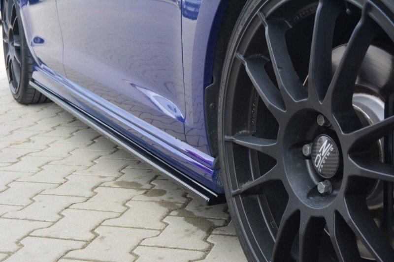 Maxton Seitenschweller Ansatz für V.1 für VW Golf 7 R / R-Line schwarz Hochglanz VW-GO-7-R-SD1-G