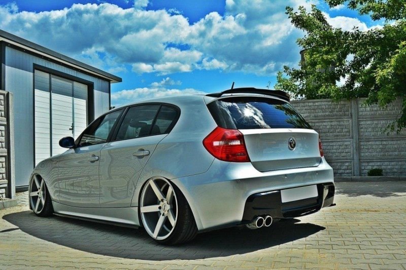Maxton Seitenschweller Ansatz für BMW 1er E87 schwarz Hochglanz BM-1-87-MPACK-SD1-G