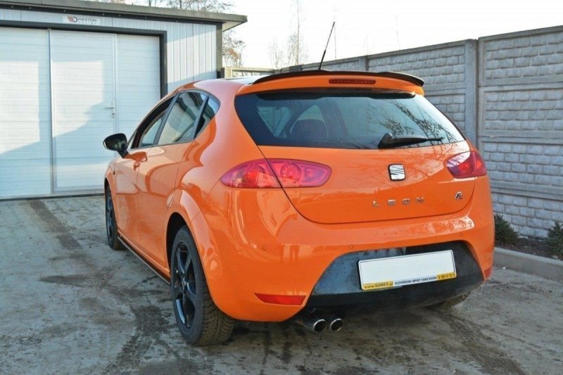 Maxton Spoiler CAP für SEAT LEON MK2 CUPRA / FR Facelift schwarz Hochglanz SE-LE-2F-FR-CAP1-G