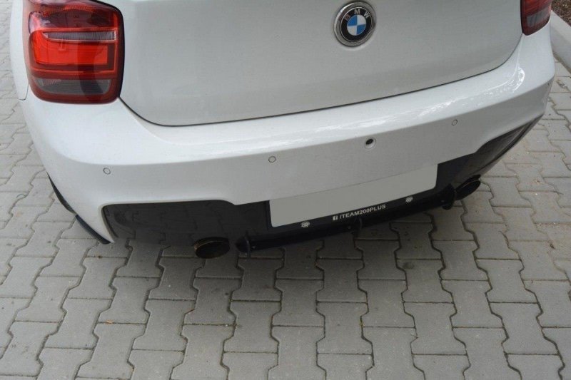Maxton Diffusor Heck Ansatz für Heckschürze für & Heck Ansatz Flaps Diffusor für BMW 1er F20/F21 M-POWER  (vor Facelift) BM-1-F20-M-CNC-RS1