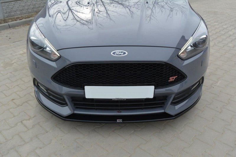 Maxton Front Ansatz V.2 für Ford Focus ST Mk3 FL schwarz Hochglanz FO-FO-3F-ST-FD2-G