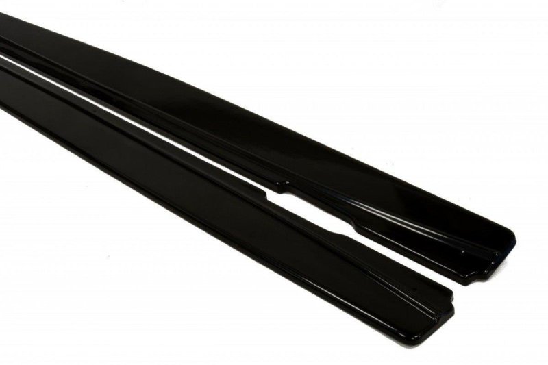 Maxton Seitenschweller Ansatz für MERCEDES CLS C218 AMG LINE schwarz Hochglanz ME-CLS-218-SD1-G