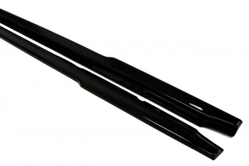 Maxton Seitenschweller Ansatz für RENAULT MEGANE II RS schwarz Hochglanz RE-ME-2-RS-SD1-G