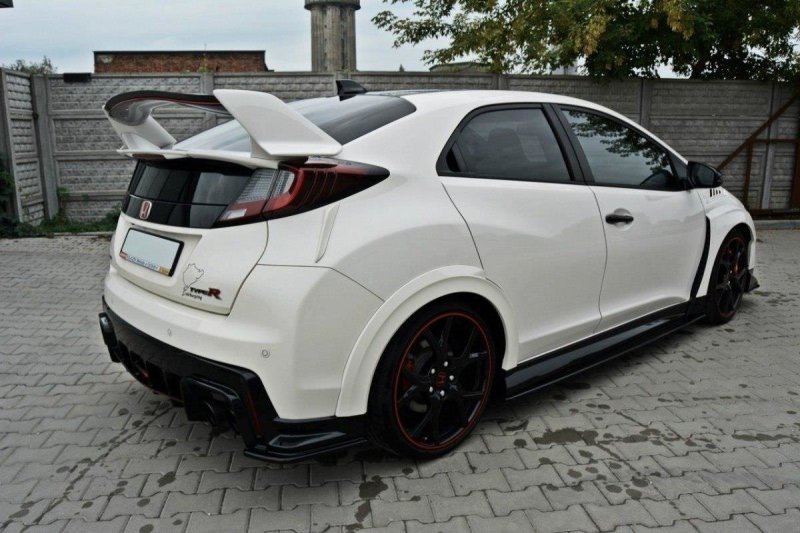 Maxton Heck Ansatz Flaps Diffusor für HONDA CIVIC IX TYPE R schwarz Hochglanz HO-CI-9-TYPE-R-RSD1-G