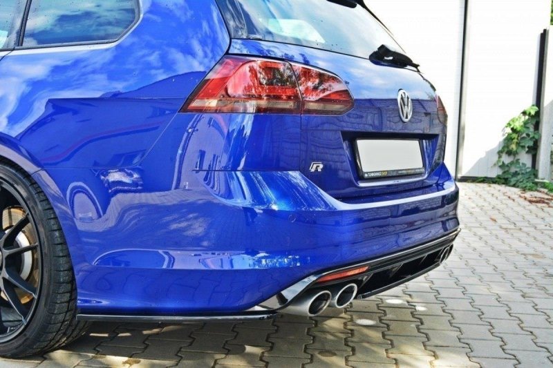 Maxton Mittlerer Diffusor Heck Ansatz für VW GOLF 7 R VARIANT  schwarz Hochglanz VW-GO-7-R-VA-RD1-G