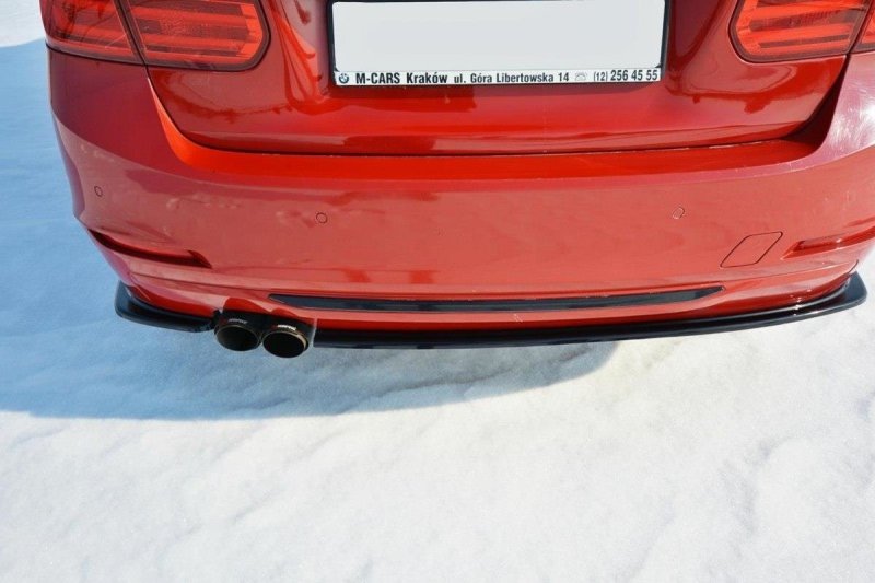 Maxton Heck Ansatz Flaps Diffusor für BMW 3er F30 schwarz Hochglanz BM-3-F30-RSD1-G