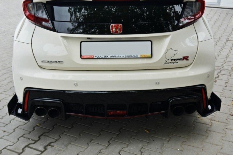 Maxton Sport Heck Ansatz Flaps Diffusor für HONDA CIVIC IX TYPE R HO-CI-9-TYPE-R-CNC-RSD1