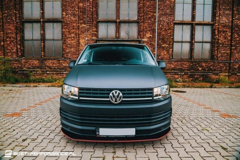Maxton Front Ansatz V.1 VOLKSWAGEN T6 schwarz Hochglanz VW-T6-FD1-G