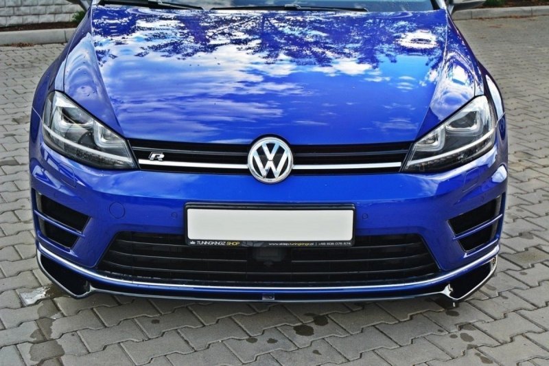 Maxton Front Ansatz V.2 für VW Golf 7 R / R-Line schwarz Hochglanz VW-GO-7-R-FD2-G