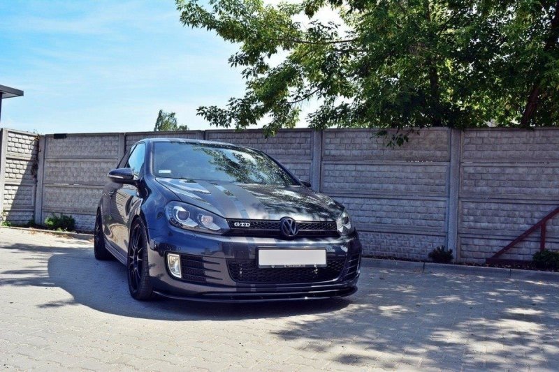 Maxton Front Ansatz für VER.2 VW GOLF 6 GTI schwarz Hochglanz VW-GO-6-GTI-FD2-G