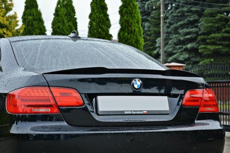 Maxton Spoiler CAP für BMW 3er E92 M Paket schwarz Hochglanz BM-3-92-MPACK-CAP1-G