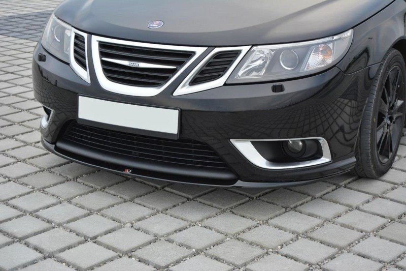 Preview: Maxton Front Ansatz für Saab 9-3 Aero Mk2 Facelift schwarz Hochglanz SA-9-3-2FL-AERO-FD1-G