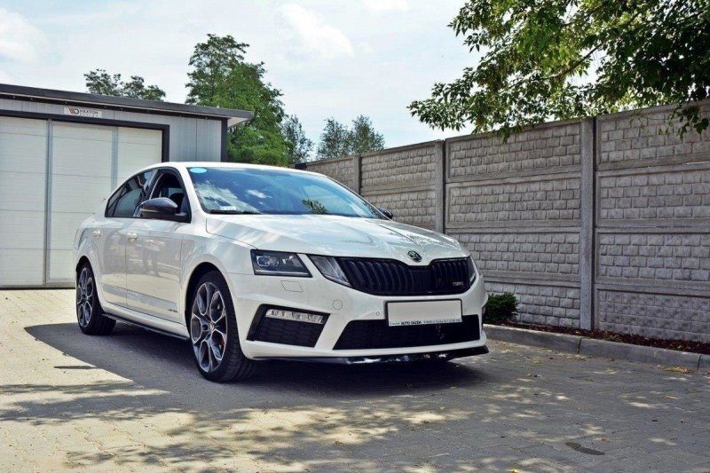 Maxton Front Ansatz V.2 für Skoda Octavia RS Mk3  schwarz Hochglanz SK-OC-3-RS-FD2-G