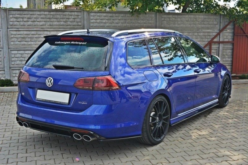 Maxton Mittlerer Diffusor Heck Ansatz für VW GOLF 7 R VARIANT  schwarz Hochglanz VW-GO-7-R-VA-RD1-G