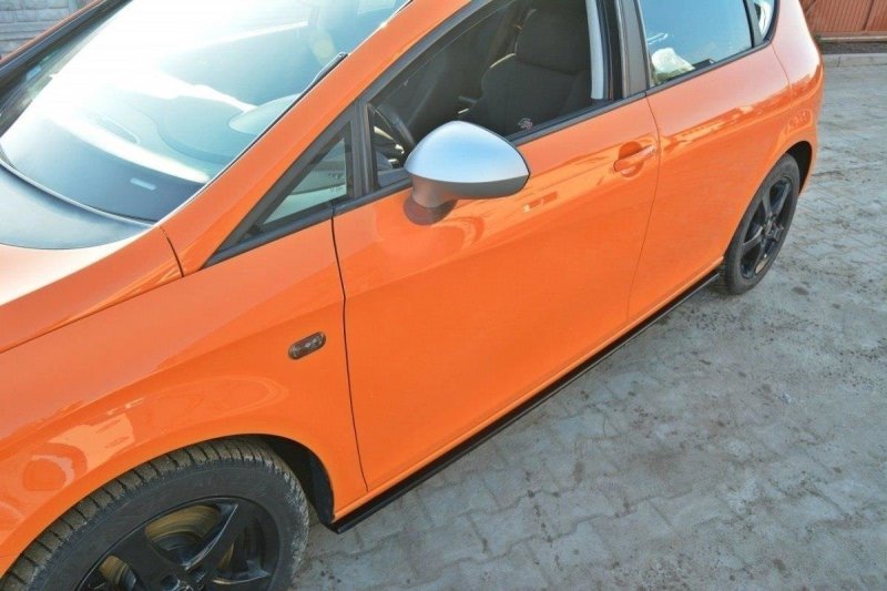 Maxton Seitenschweller Ansatz für SEAT LEON MK2 CUPRA / FR Facelift schwarz Hochglanz SE-LE-2F-FR-SD1-G