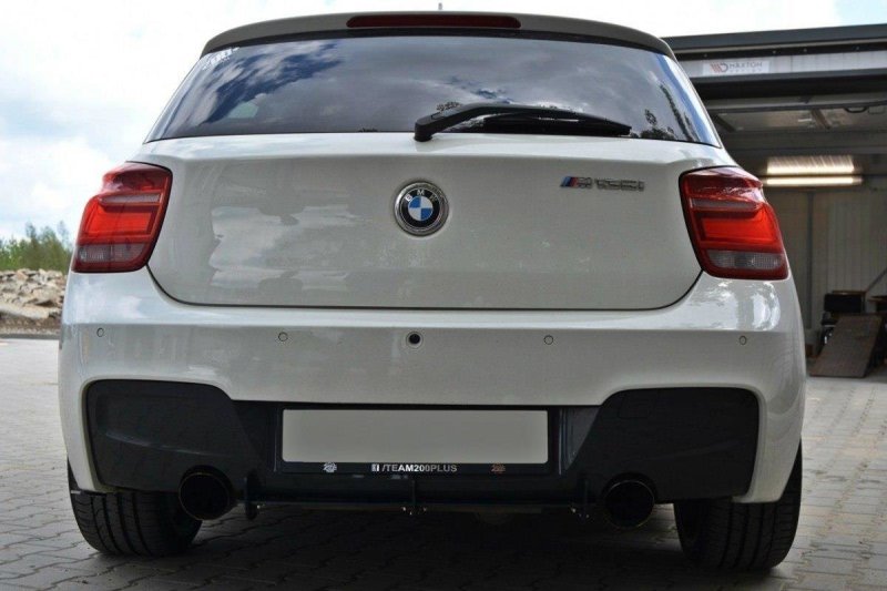 Maxton Diffusor Heck Ansatz für Heckschürze für & Heck Ansatz Flaps Diffusor für BMW 1er F20/F21 M-POWER  (vor Facelift) BM-1-F20-M-CNC-RS1