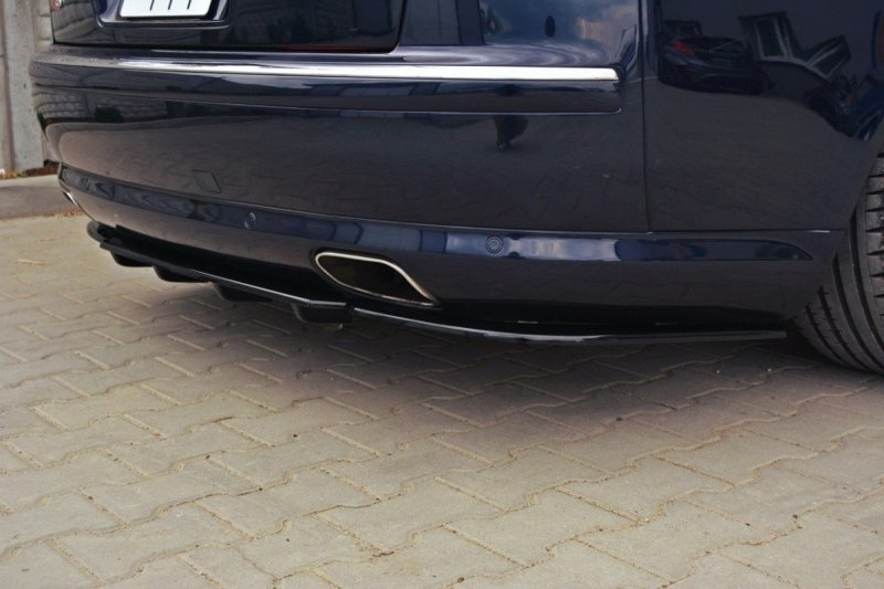 Maxton Mittlerer Diffusor Heck Ansatz für AUDI S8 D3 DTM LOOK schwarz Hochglanz AU-S8-D3-RD1+RD2-G