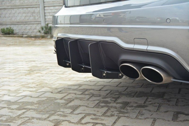 Maxton Diffusor Heck Ansatz für Heckschürze für & Heck Ansatz Flaps Diffusor für MERCEDES C W204 AMG-LINE Facelift  ME-C-204-AMGLINE-CNC-RS1