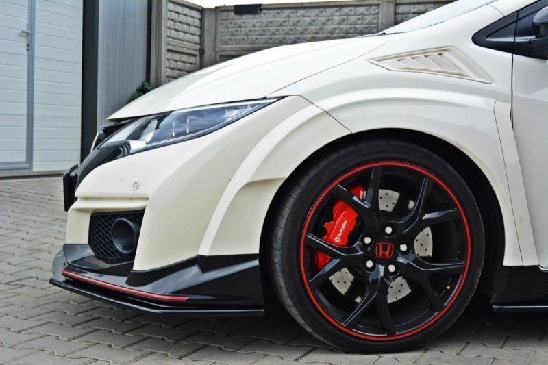 Maxton Front Ansatz für v.1 HONDA CIVIC IX TYPE R schwarz Hochglanz HO-CI-9-TYPE-R-FD1-G