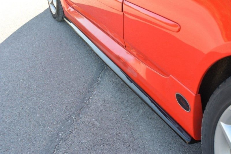Maxton Seitenschweller Ansatz für FIAT STILO Schumacher ED schwarz Hochglanz FI-ST-1-SCH-SD1-G