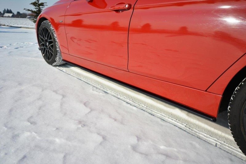 Maxton Seitenschweller Ansatz für BMW 3er F30 schwarz Hochglanz BM-3-F30-SD1-G