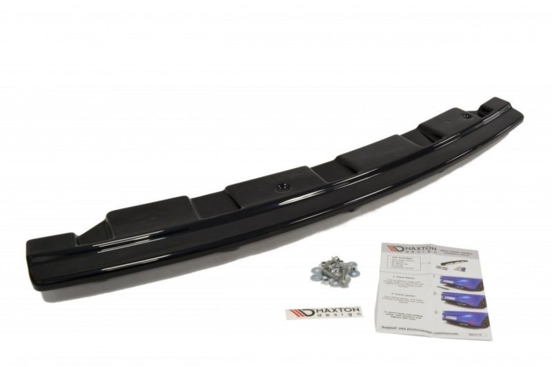 Maxton Mittlerer Diffusor Heck Ansatz für BMW 5er F11 M Paket (mit zwei Einzel Endstücken) schwarz Hochglanz BM-5-11-MPACK-RD1+RD3-G
