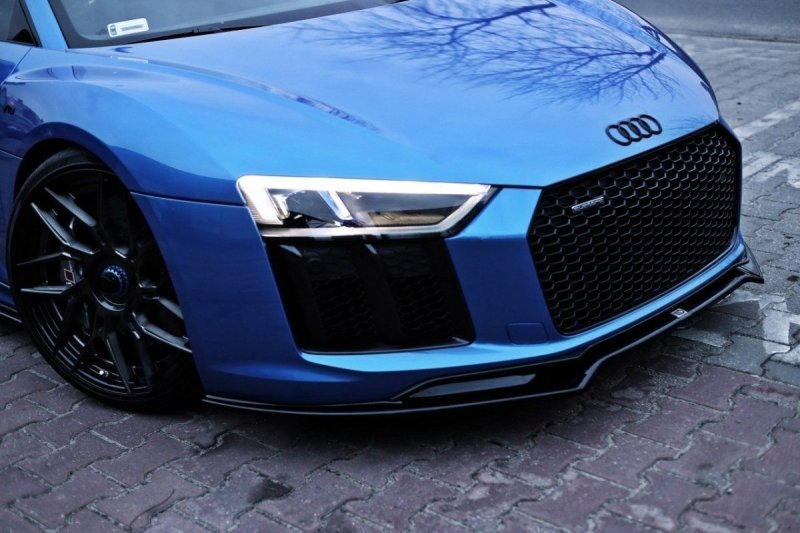 Maxton Front Ansatz V.2 für Audi R8 Mk.2 schwarz Hochglanz AU-R8-2-FD2G+FD2R-G