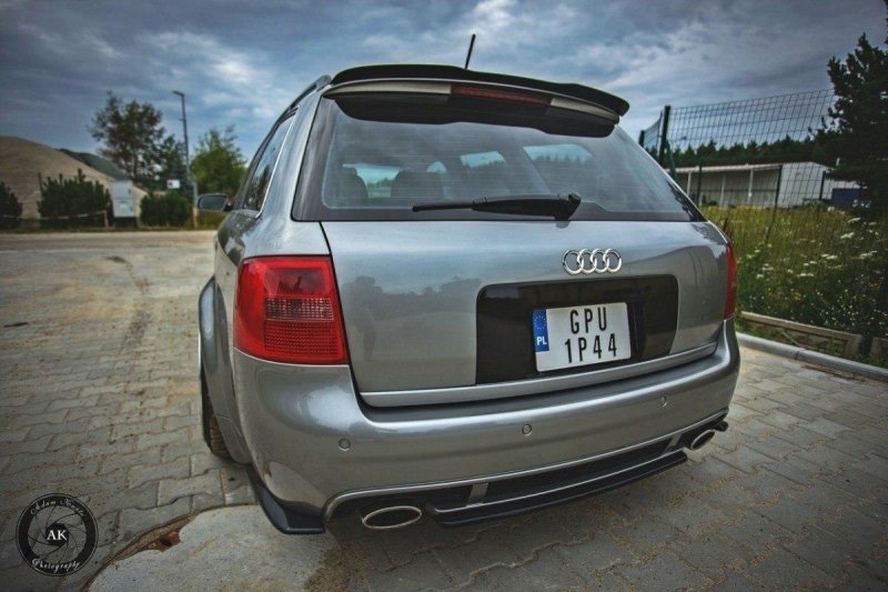 Maxton Heck Ansatz Flaps Diffusor für AUDI RS6 C5 AVANT schwarz Hochglanz AU-RS6-C5-RSD1-G