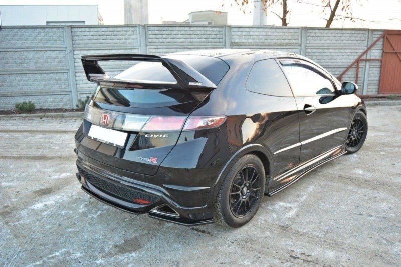 Maxton Heck Ansatz Flaps Diffusor für HONDA CIVIC VIII TYPE S/R schwarz Hochglanz HO-CI-8-TYPE-S/R-RSD1-G