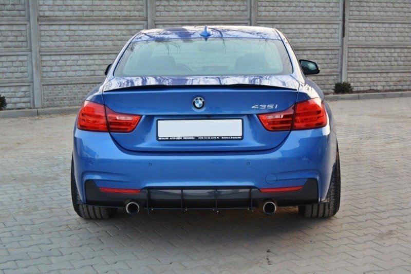 Maxton Diffusor Heck Ansatz für Heckschürze für & Heck Ansatz Flaps Diffusor für BMW 4er F32 M Paket BM-4-F32-MPACK-CNC-RS1