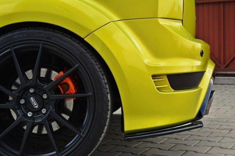 Maxton Heck Ansatz Flaps Diffusor für Ford Focus RS Mk2 schwarz Hochglanz FO-FO-2-RS-RSD1-G