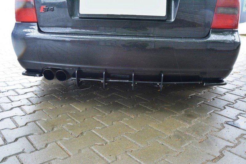 Maxton Diffusor Heck Ansatz für Heckschürze für AUDI S4 B5 Avant AU-S4-B5-CNC-RS1