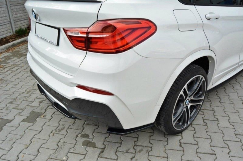 Maxton Heck Ansatz Flaps Diffusor für BMW X4 M Paket schwarz Hochglanz BM-X4-26-MPACK-RSD1-G